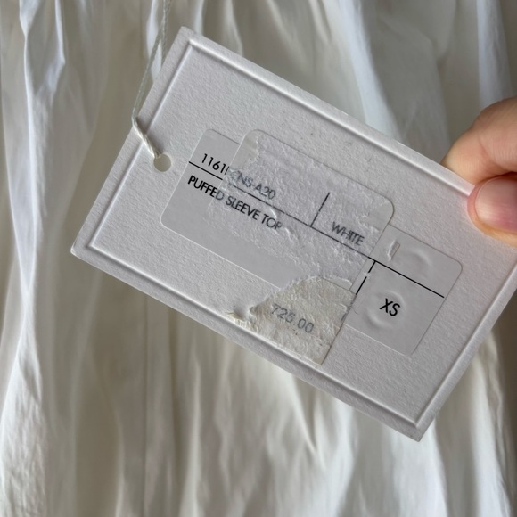 Co Gatheted Puffed Sleeve‎ Blouse Top Sz XS NWT - Picture 9 of 14